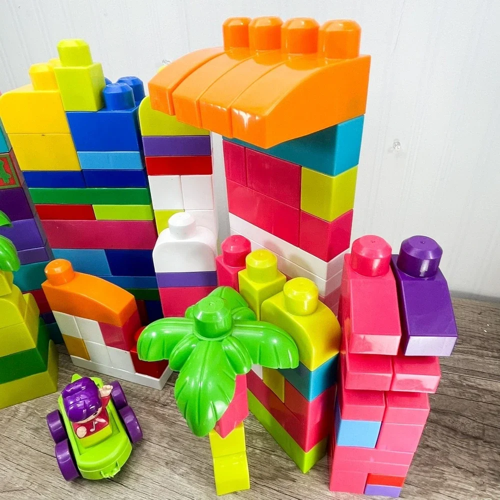 Mega‎ Blocks Big Building Blocks Bricks Lot Of Over 100 Pieces Multi Colors